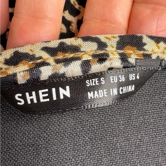 SHEIN Leopard Print Mini Dress with Spaghetti Straps - Picture 7 of 9
